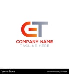 ET Initial Logo - Modern Typography Royalty Free Vector ET Initial Logo - Modern Typography Vector Image on VectorStock