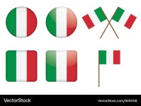 Italian Flag Badges (905008) – Royalty-Free Vector | VectorStock