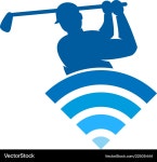 Wifi Golf Icon - Wireless Golf Logo – Royalty-Free Vector | VectorStock