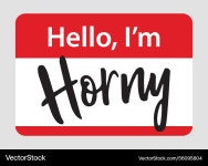 Hello i am horny (56095804) – Royalty-Free Vector | VectorStock
