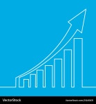 Continuous Line Upward Graph Royalty Free Vector Image Continuous Line Upward Graph Vector Image on VectorStock
