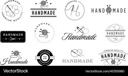 Handmade Knitwear Craft Label Royalty Free Vector Image Handmade Knitwear Craft Label vector image on VectorStock