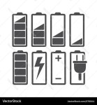 Battery Icon Set (976004) – Royalty-Free Vector | VectorStock