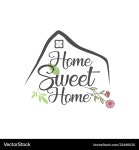 Home Sweet Home Typography Quote – Royalty-Free Vector | VectorStock