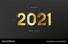 Happy New Year 2021 Celebration Card – Royalty-Free Vector | VectorStock