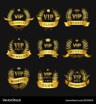 Luxury VIP Membership Emblems Royalty Free Vector Image Luxury VIP Membership Emblems vector image on VectorStock