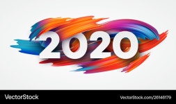 New Year 2020 Festive Lettering Royalty Free Vector Image New Year 2020 Festive Lettering Vector Image on VectorStock