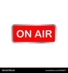 On air radio logo design template – Royalty-Free Vector | VectorStock
