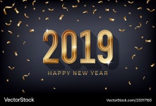 Sparkling New Year 2019 Celebration – Royalty-Free Vector | VectorStock