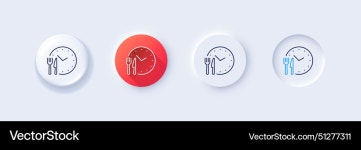Food Time Icons - Meal Order Clock Royalty Free Vector Image Food Time Icons - Meal Order Clock vector image on VectorStock
