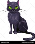 Black Cat Halloween Icon – Royalty-Free Vector | VectorStock