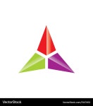 Tech Star Logo - Three Pointed Triangle – Royalty-Free Vector | VectorStock