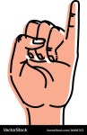 Pinky Up Hand Symbol – Royalty-Free Vector | VectorStock