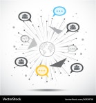 Graphic global network connection – Royalty-Free Vector | VectorStock