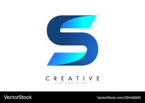 S Letter Logo - 3D Ribbon Effect – Royalty-Free Vector | VectorStock