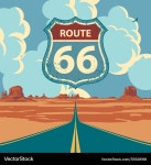 Route 66 Desert Landscape Royalty Free Vector Image Route 66 Desert Landscape Vector Image on VectorStock
