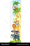 African Animal Height Chart – Royalty-Free Vector | VectorStock
