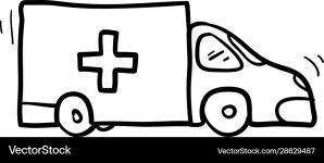 Cartoon Ambulance Icon – Royalty-Free Vector | VectorStock