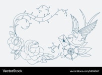 Old School Romance & Birds Royalty Free Vector Image Old School Romance & Birds Vector Image on VectorStock