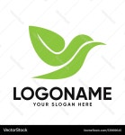 Leaf bird logo design – Royalty-Free Vector | VectorStock
