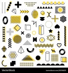 Memphis Geometric Shapes - Retro Pack Royalty Free Vector Memphis Geometric Shapes - Retro Pack Vector Image on VectorStock