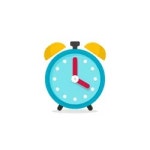 Blue alarm clock with sign wake-up time isolated Vector Image Blue alarm clock with sign wake-up time isolated vector image on... 