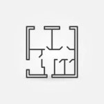 Orange house plan icon isolated on white Vector Image Orange house plan icon isolated on white Vector Image on VectorStock