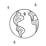 Drawn earth with doves and ladybird Royalty Free Vector Drawn earth with doves and ladybird Vector Image on VectorStock