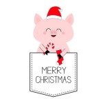 Cute Pig Christmas Card - I Can Explain! Vector Image Cute Pig Christmas Card - I Can Explain! vector image on VectorStock