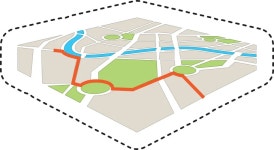 Abstract Route Map Royalty Free Vector Image - VectorStock Abstract Route Map Vector Image on VectorStock