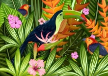 Tropical Watercolor Floral Banner Royalty Free Vector Image Tropical Watercolor Floral Banner Vector Image on VectorStock