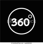 360 degree icon. | CanStock