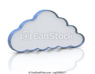 3d cloud. 3d illustration of cloud on white background. | CanStock