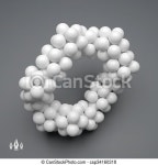 3d molecule structure. futuristic technology style. 3d vector illustration for science, technology, marketing, presentation.... 