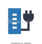 Adapter glyph color icon. | CanStock