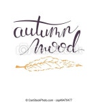 Autumn mood. Autumn leaves mood vector orange. | CanStock