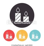 Birthday candle icon. | CanStock