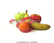 Body care. Fruits with centimeter tape. | CanStock
