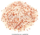 Brown rice isolated on white background. | CanStock