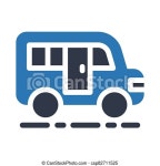 Bus glyph color icon. | CanStock