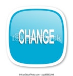 Change blue glossy web icon. Change blue glossy icon. | CanStock