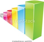 Illustration of colorful glossy stat bars isolated on a white background. | CanStock