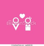 Couple icon background. | CanStock