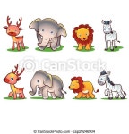 Cute animals. Cute animals front and side. | CanStock