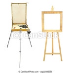 Easel under the white background. | CanStock