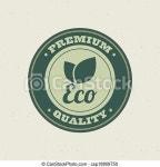 Abstract eco planet label on a white background. | CanStock