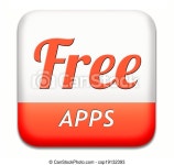 Free apps gratis download of application. icon label or badge for promotion. | CanStock