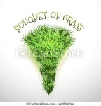 Grass bouquet. Green bouquet of grass. vector elements. | CanStock