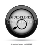 Guidelines icon. internet button on white background. | CanStock