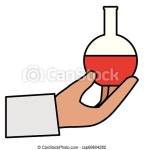 Hand with medical tube test vector illustration design. | CanStock